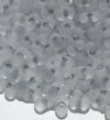 25 grams of 3x7mm Grey Lined Matte Crystal Farfalle Seed Beads